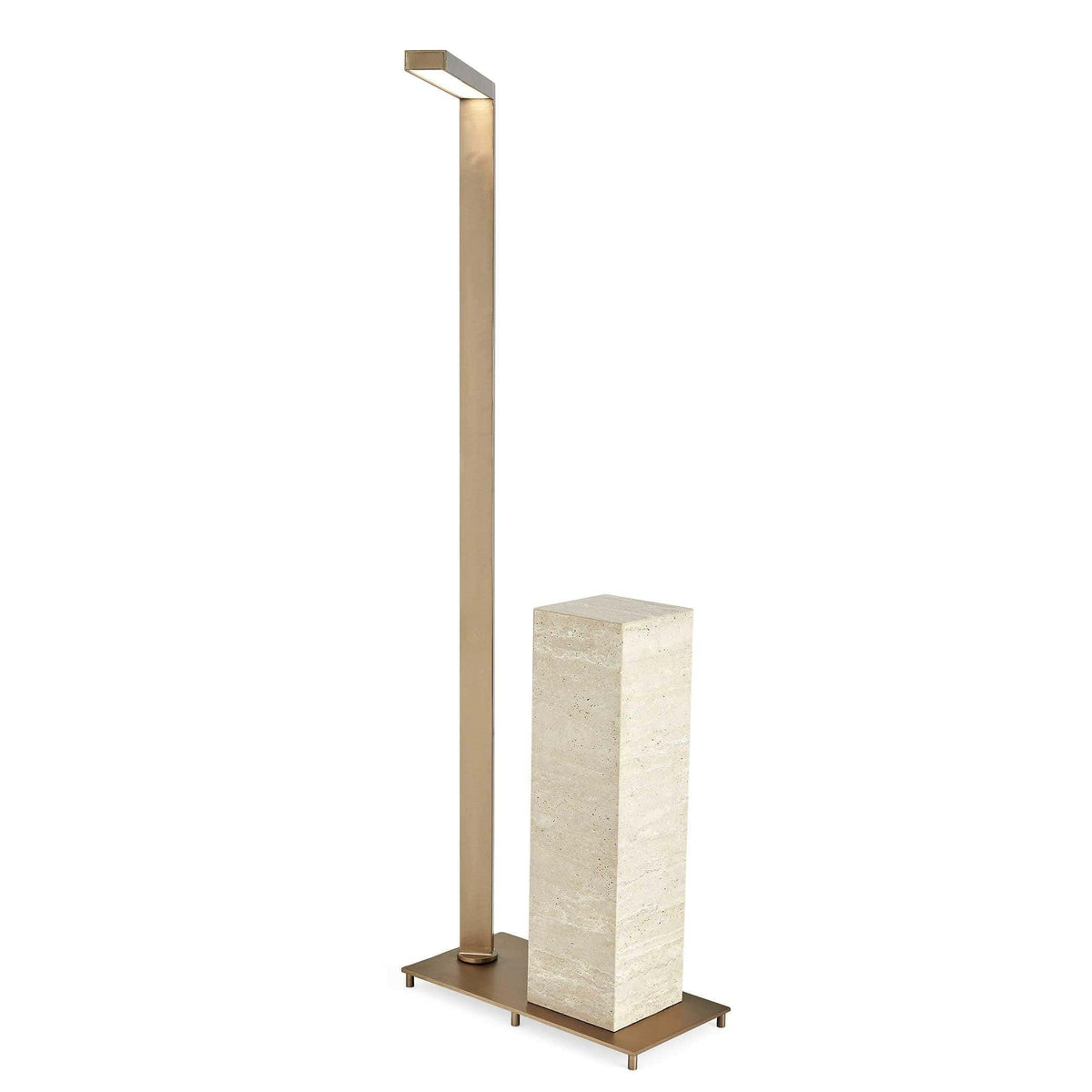 Black Label Illume Drink Stand - Travertine/brass.