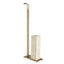 Black Label Illume Drink Stand - Travertine/brass.