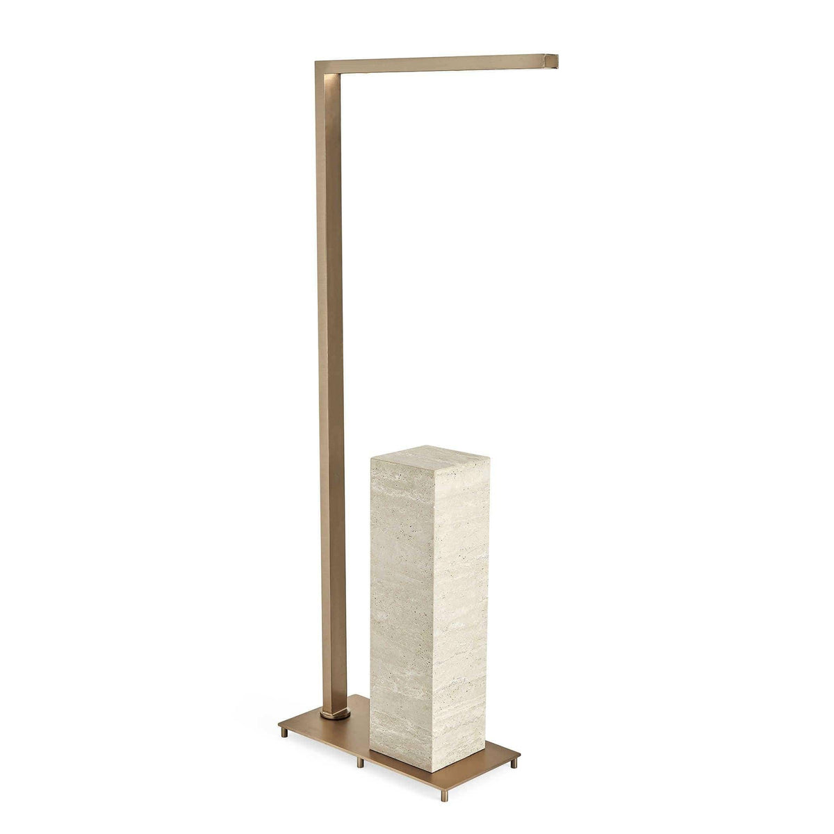 Black Label Illume Drink Stand - Travertine/brass.
