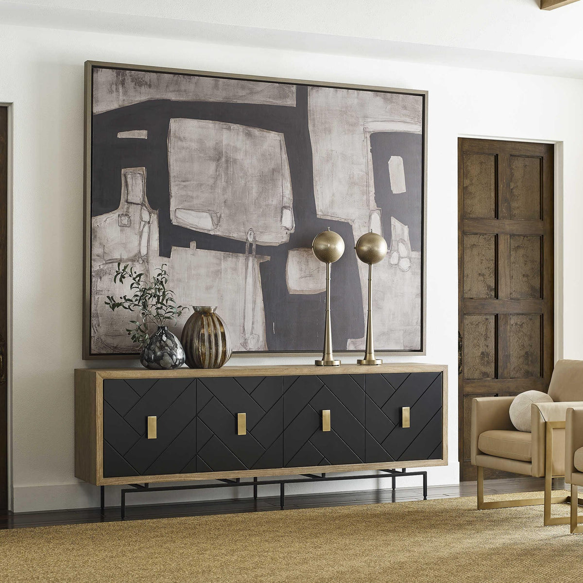 Black Label Interlace 4 Door Cabinet.