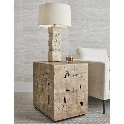 Uttermost Living Black Label Teak Tac Toe End Table - Light House of Isabella UK