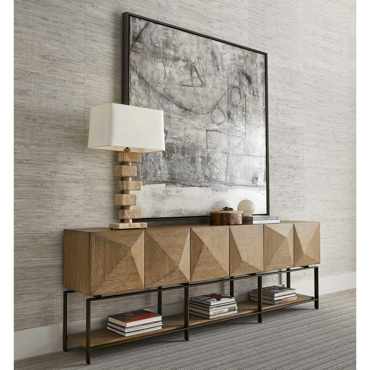 Black Label Trapezoid 6 Door Cabinet.