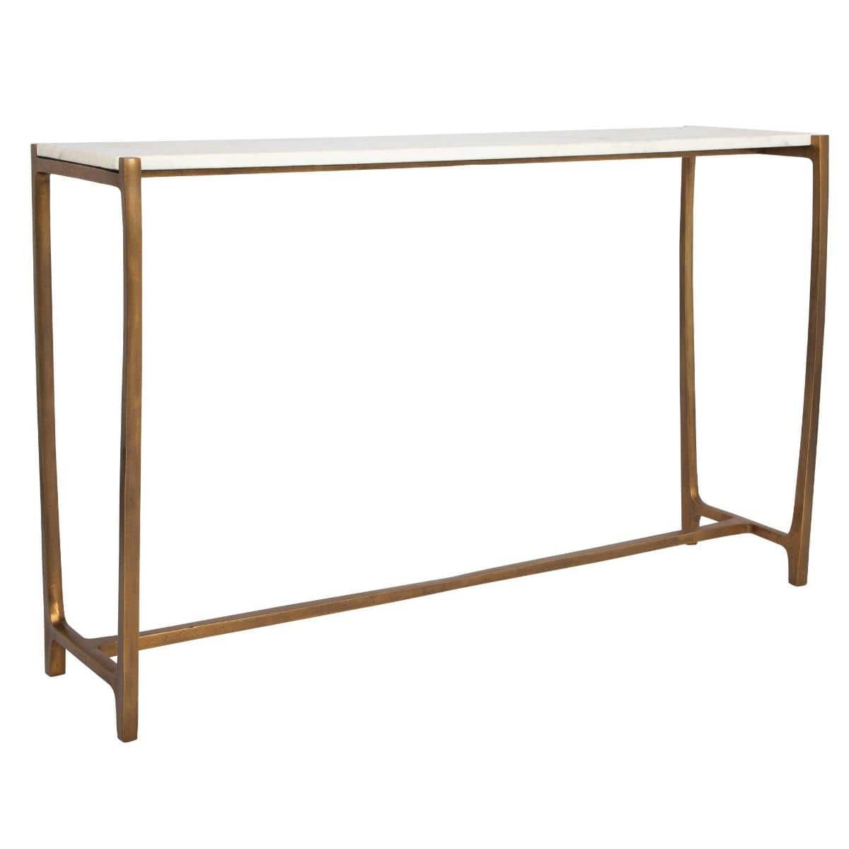 Uttermost Affinity White Marble Console Table.