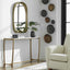 Uttermost Affinity White Marble Console Table.