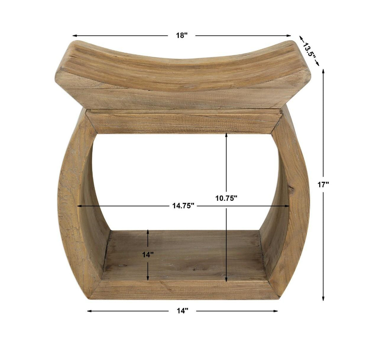 Uttermost Connor Elm Accent Stool.