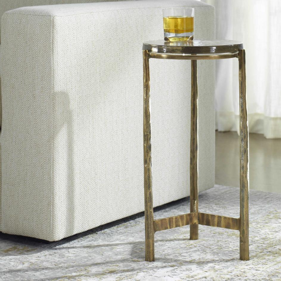 Uttermost Eternity Brass Accent Table.