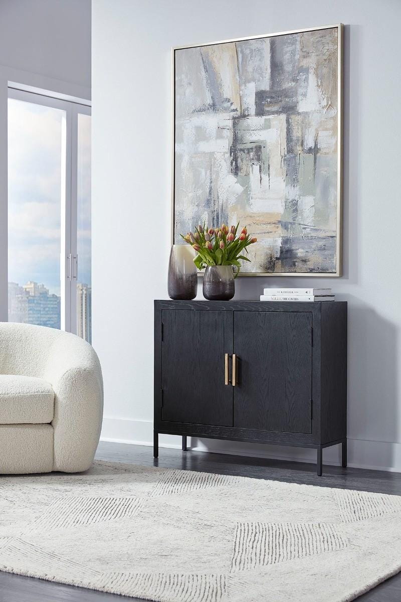 Uttermost Front Range Dark Oak 2 Door Cabinet.