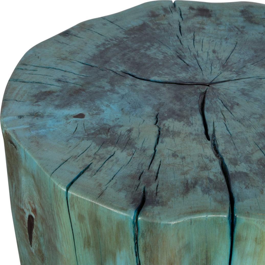 Uttermost Habitat Blue Accent Stool.