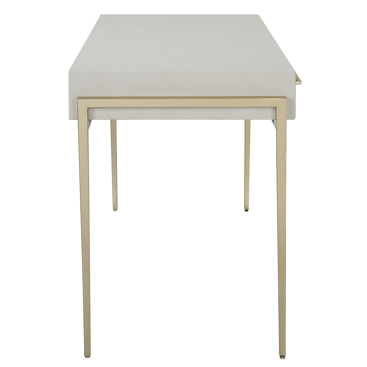 Uttermost Jewel Modern White Desk.