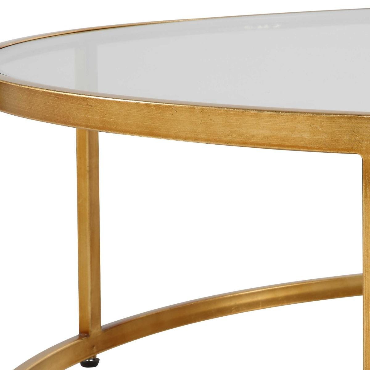 Uttermost Radius Modern Circular Coffee Table.