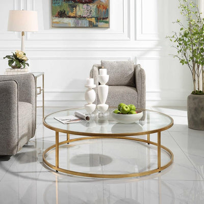 Uttermost Living Uttermost Radius Modern Circular Coffee Table House of Isabella UK