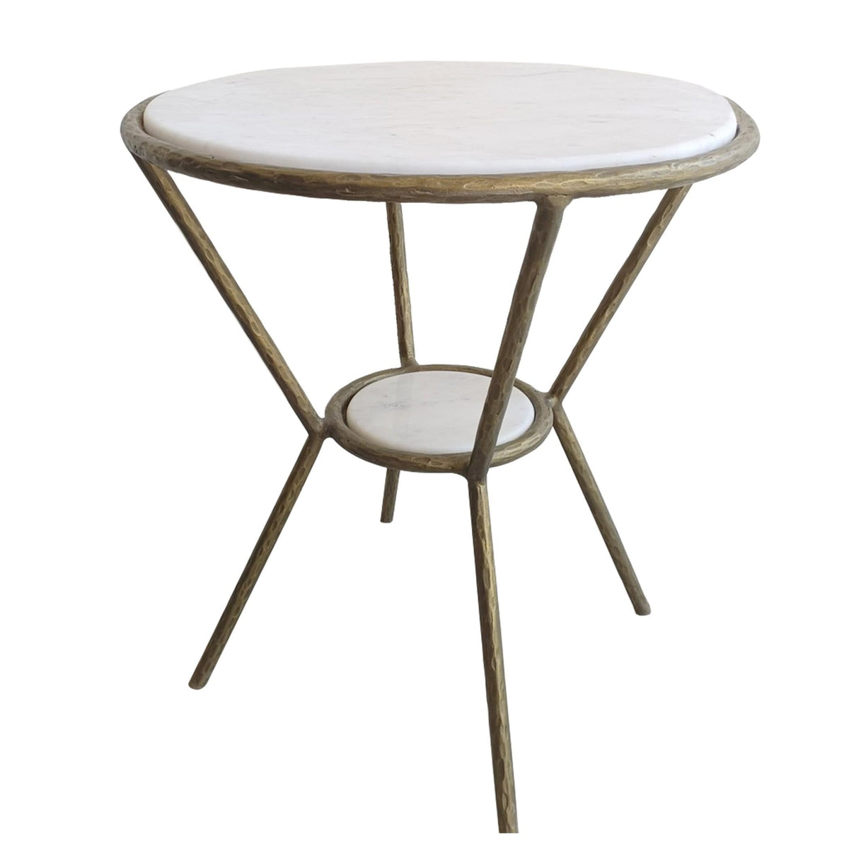 Uttermost Refuge Round White Side Table.