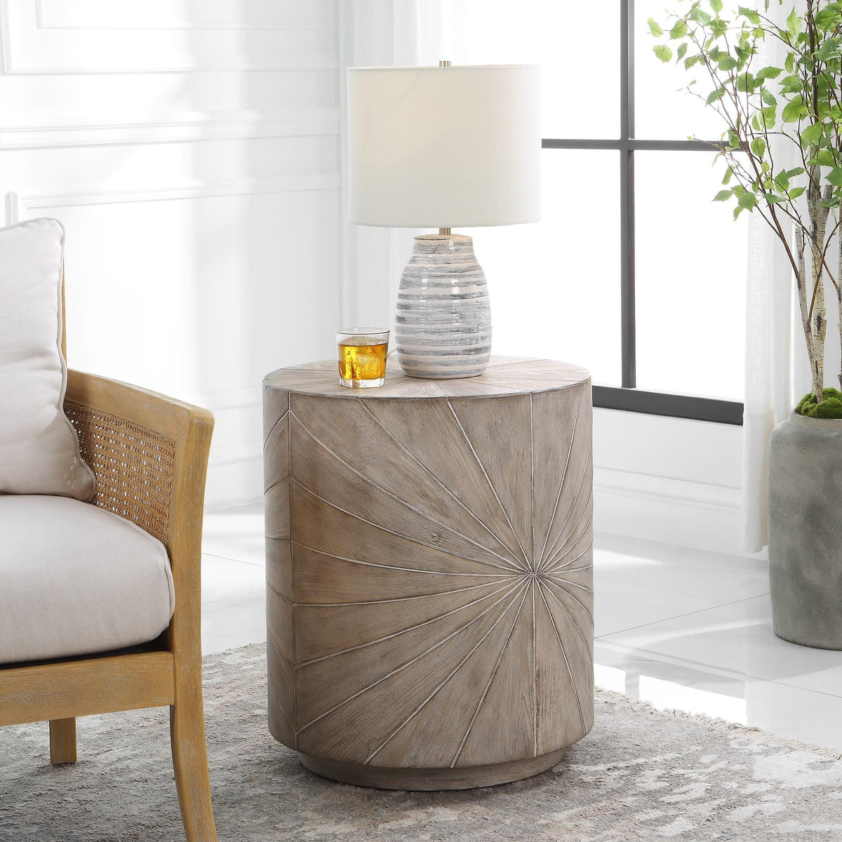 Uttermost Starshine Wooden Side Table.