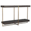 Uttermost Taja Modern Brass & Wood Console Table.