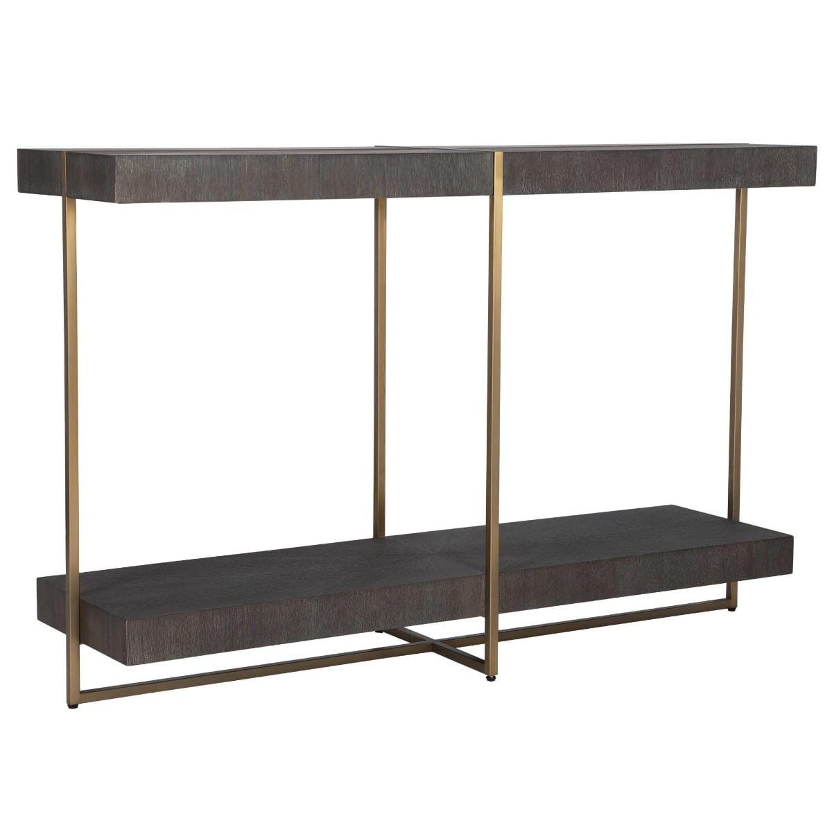 Uttermost Living Uttermost Taja Modern Brass & Wood Console Table House of Isabella UK