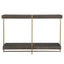 Uttermost Taja Modern Brass & Wood Console Table.