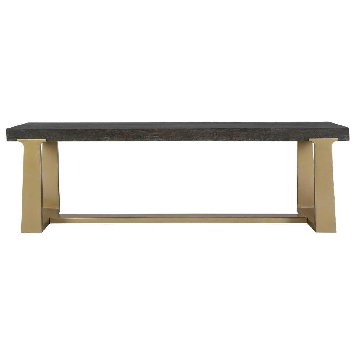 Uttermost Living Uttermost Voyage Brass and Wood Bench House of Isabella UK