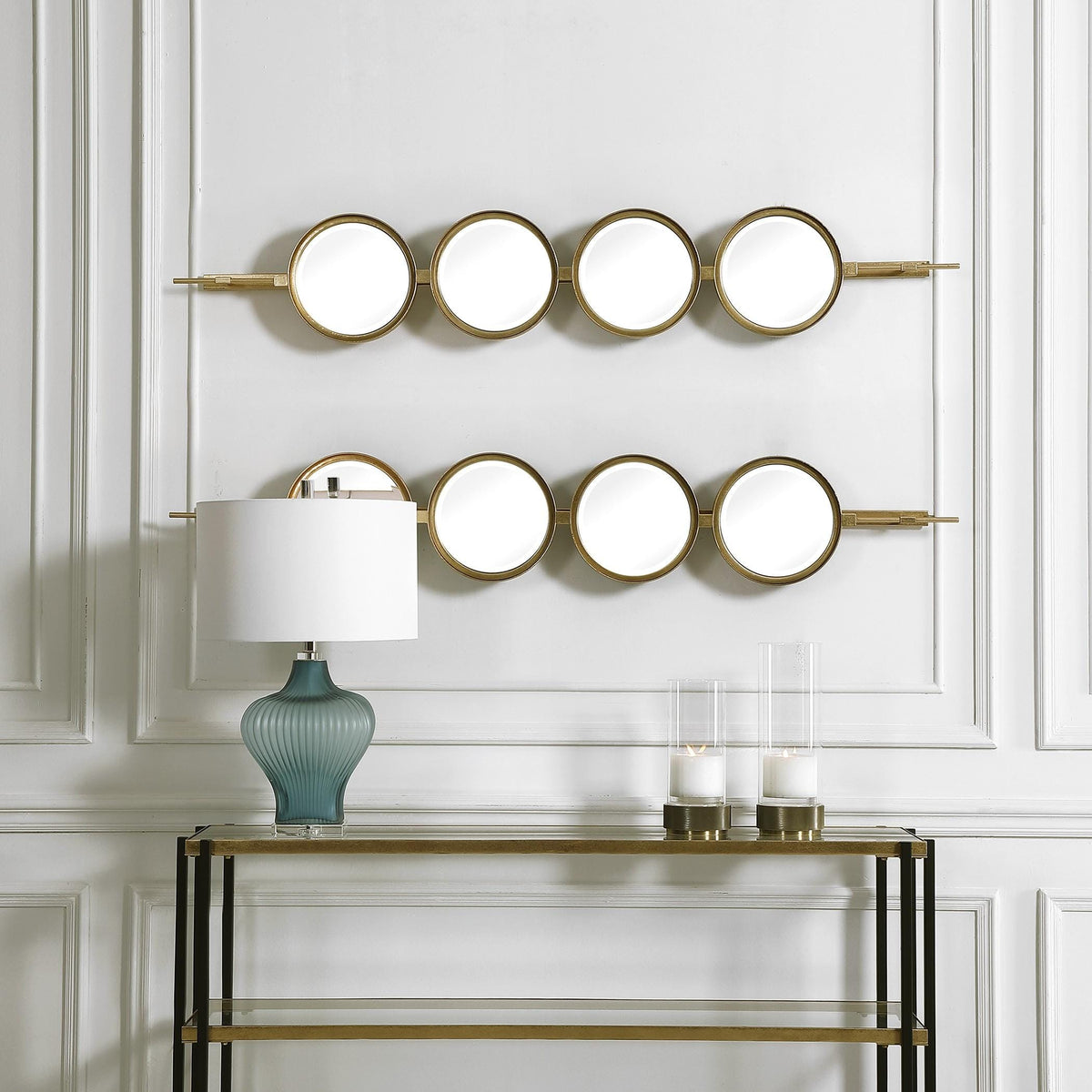 Uttermost Button Gold Mirror.