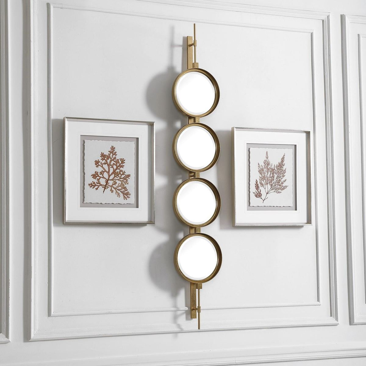 Uttermost Button Gold Mirror.