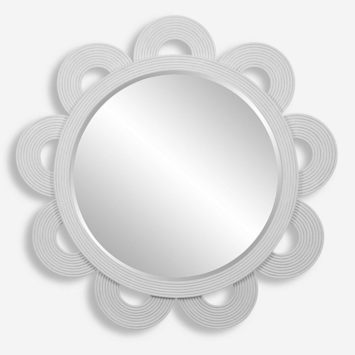 Uttermost Mirrors Uttermost Clematis White Rattan Round Mirror House of Isabella UK