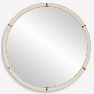 Uttermost Mirrors Uttermost Cyprus White Round Mirror House of Isabella UK