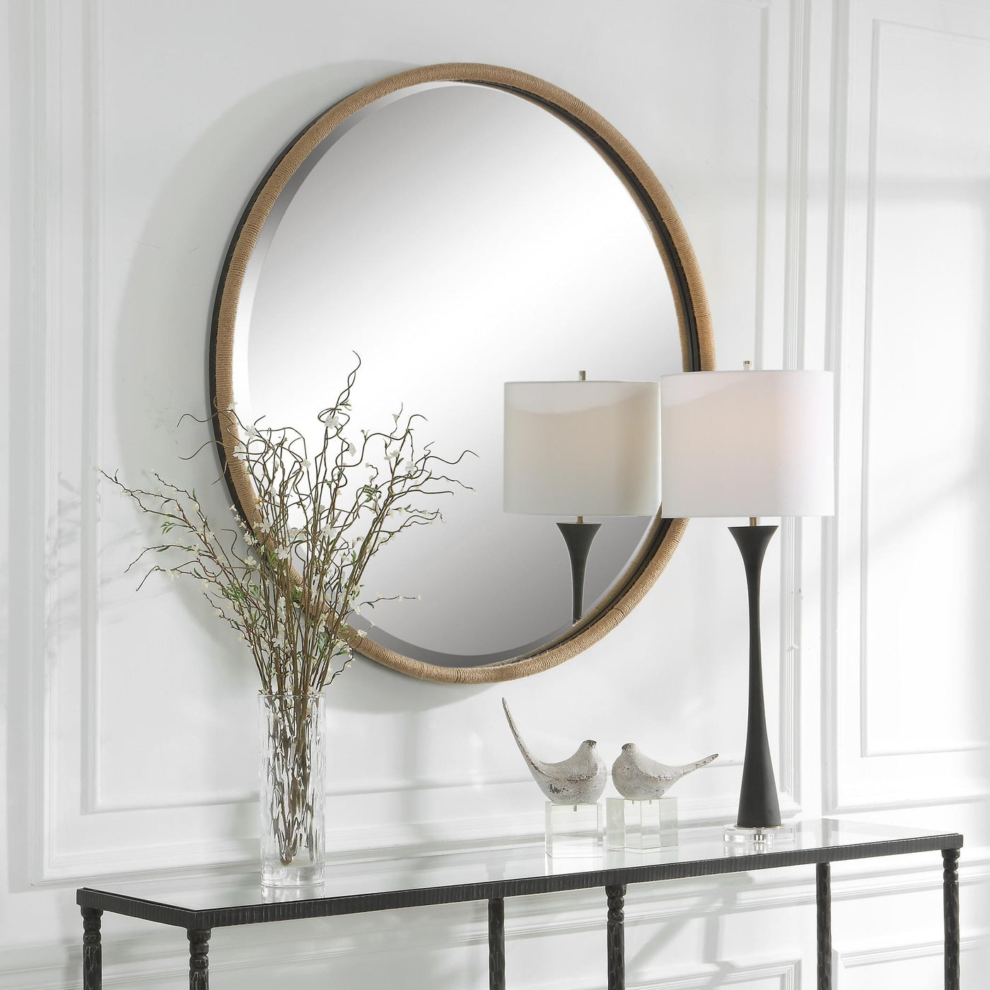 Uttermost Mirrors Uttermost Ranchero Natural Rope Round Mirror House of Isabella UK