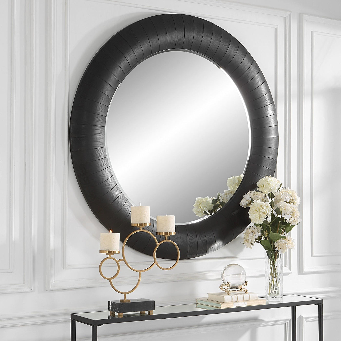 Uttermost Mirrors Uttermost Stockade Dark Round Mirror House of Isabella UK