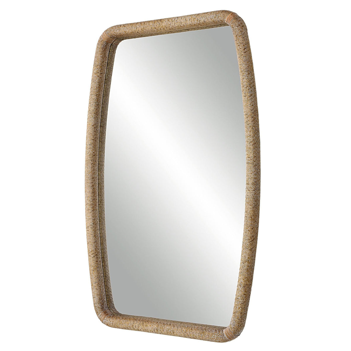 Uttermost Tiki Rattan Mirror.