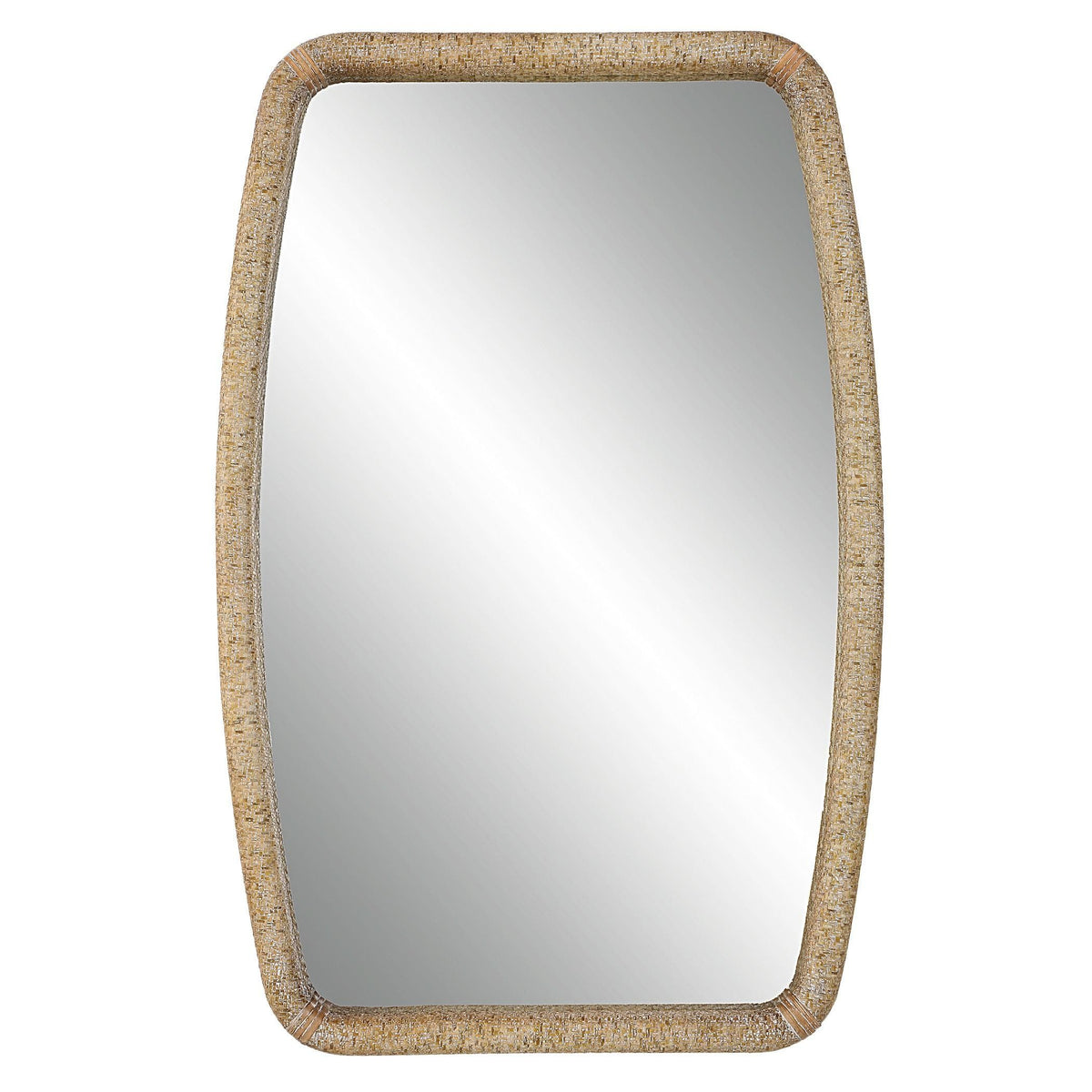 Uttermost Tiki Rattan Mirror.