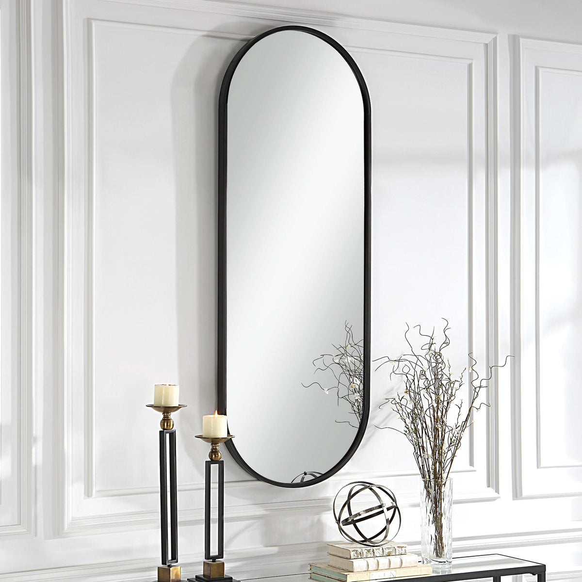 Uttermost Varina Tall Black Mirror.